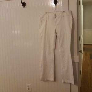 White bootcut jeans